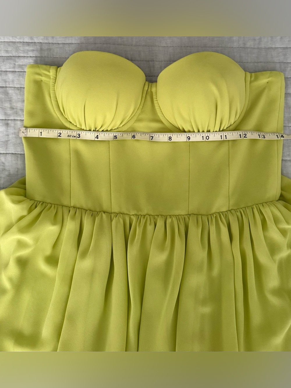 Lovers + Friends Lime Strapless Tiered Maxi Dress. SZ: S Like New. - Picture 6 of 8